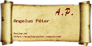 Angelus Péter névjegykártya